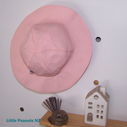 Linen Pink Baby Hat